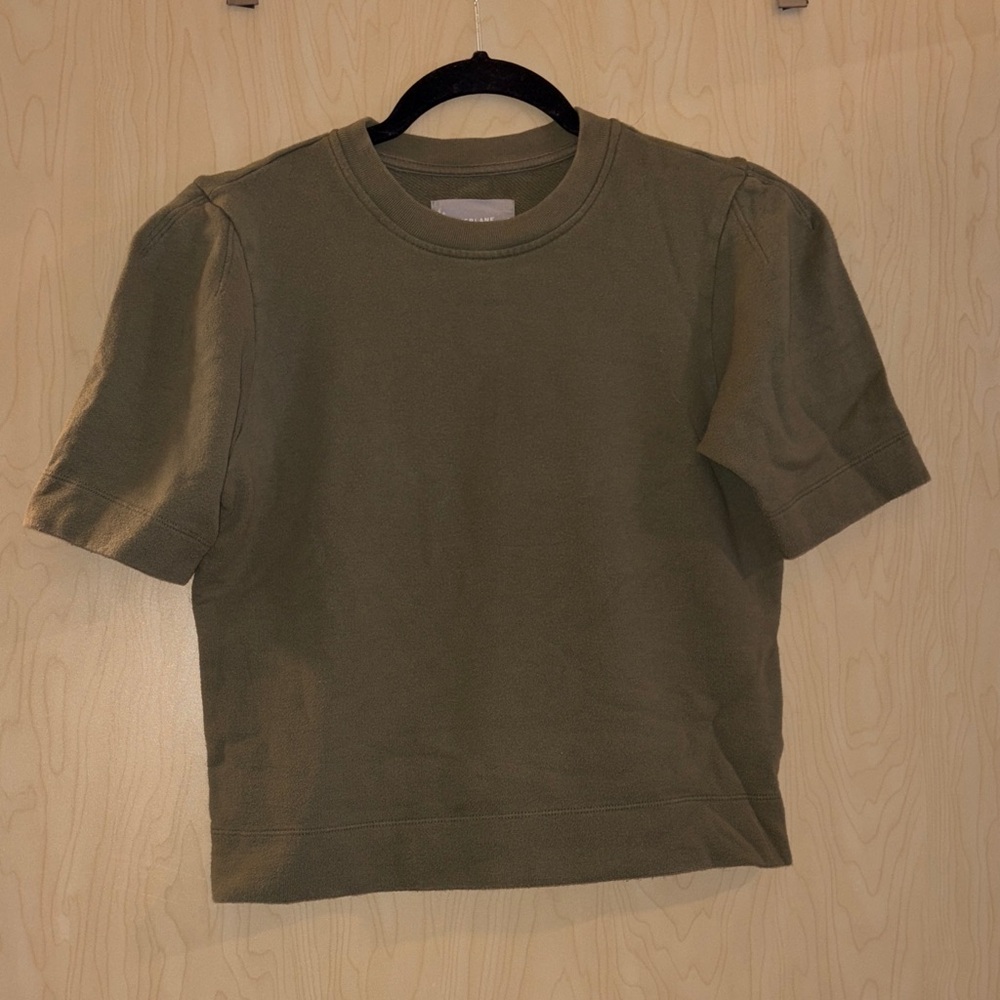 Everlane Olive Green Short Sleeve Top